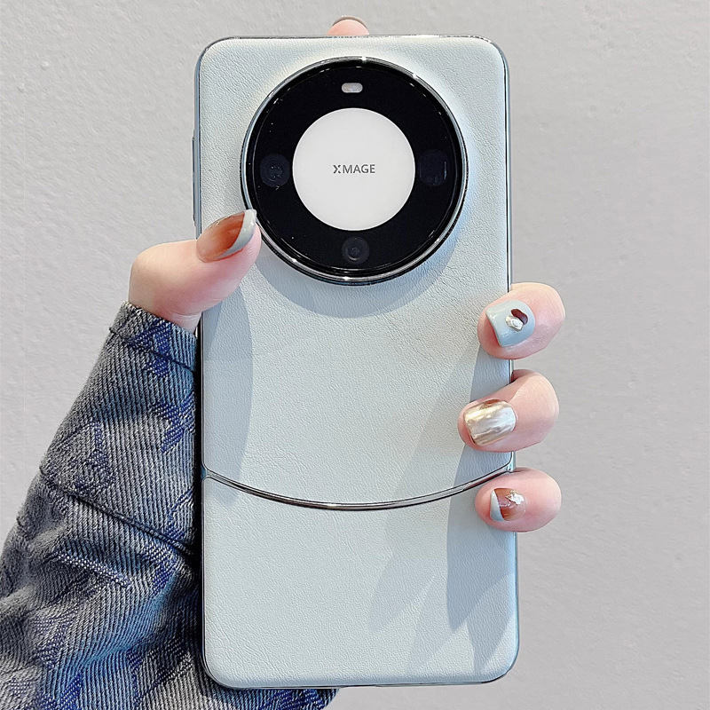 Carcasă rigidă din piele electroplată, aspect patchwork, pentru Huawei Mate80Pro și Mate50