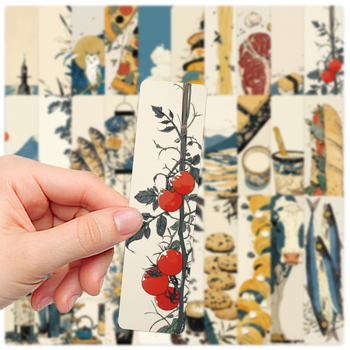30 semne de carte în stil japonez retro, carduri DIY simple pentru notițe literare în timpul lecturii și clipsuri elegante pentru pagini