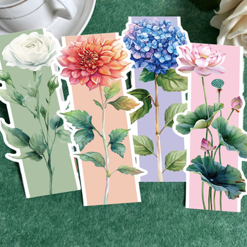 Set de 30 semne de carte în culori de primăvară – design minimalist pentru jurnal și lectură, materiale de hârtie DIY