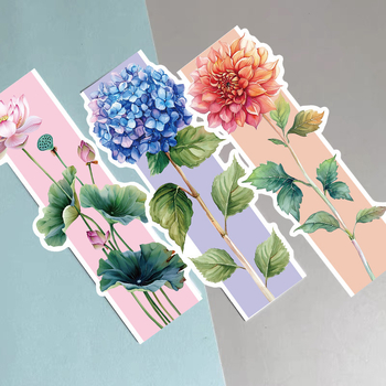 Set de 30 semne de carte în culori de primăvară – design minimalist pentru jurnal și lectură, materiale de hârtie DIY