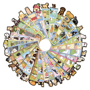 30 semne de carte cu tema Lumea Câinilor, forme creative, drăguțe, marcaje decorative pentru pagini, ilustrații pentru pagini
