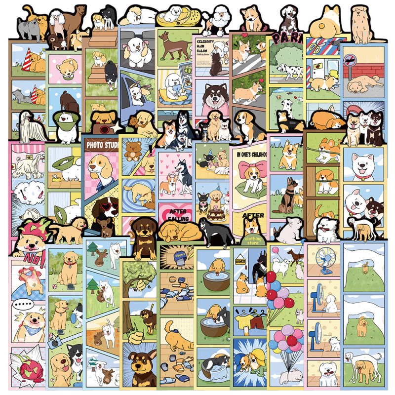 30 semne de carte cu tema Lumea Câinilor, forme creative, drăguțe, marcaje decorative pentru pagini, ilustrații pentru pagini