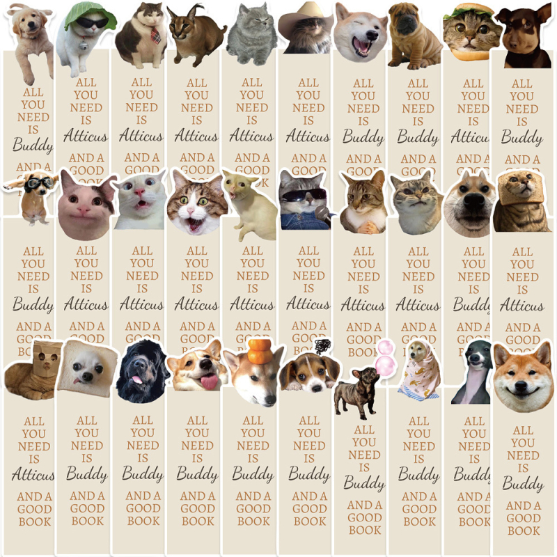 30 de stickere cu expresii animale – serie inspirațională pentru jurnal minimalist, material artistic DIY pentru semne de carte