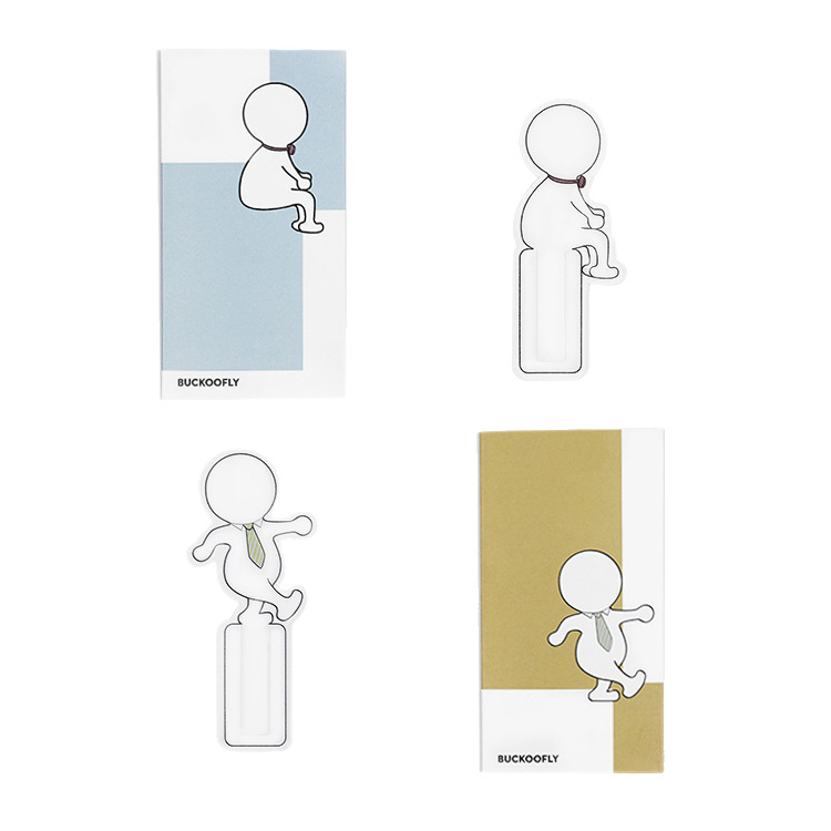 Bugu Design clip drăguț pentru marcaj pagină cu temă desen animat, din plastic PP