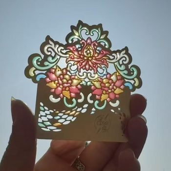 Semn de carte din alamă, decupat, cu lac transparent și finisaj de coroziune prin picături de ulei, personalizabil — FAMA