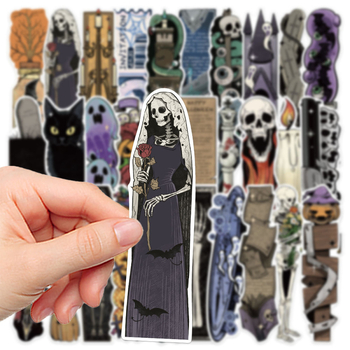 30 de semne de carte retro cu formă de Halloween, pentru decor DIY al cărților și note de lectură