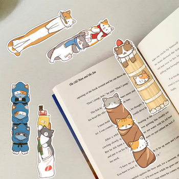 30 semne de carte cu pisicuțe în formă — serie drăguță, decor pentru jurnal, stil simplu