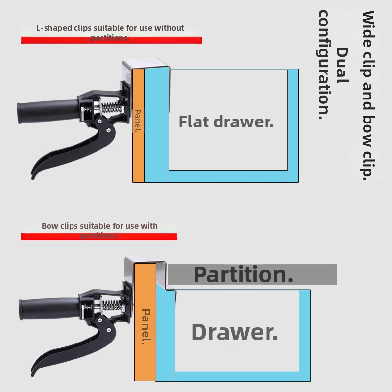 Clip tip G pentru montarea panoului sertar, clemă din oțel inoxidabil, fixare rapidă, instrument de instalare