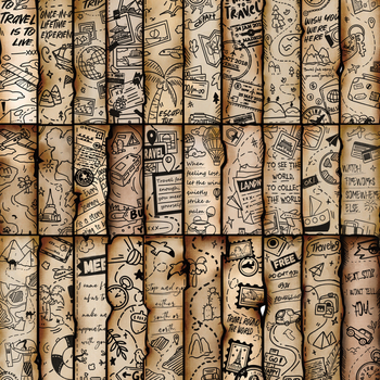 30 semne de carte desene animate în stil retro pentru jurnal de călătorie, din carton pentru lectură și decor simplu