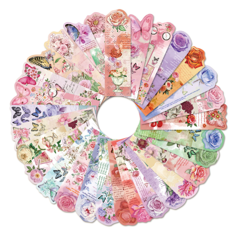 30 semne de carte cu fluturi fantastici – carduri decorative pentru lectură, DIY, rechizite școlare