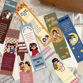 Micro Ink 30 foi cu semne de carte Dole Girl retro, semne de lectură decorative de înaltă calitate pentru planner DIY, semne de carte rafinate