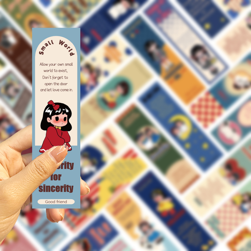 Micro Ink 30 foi cu semne de carte Dole Girl retro, semne de lectură decorative de înaltă calitate pentru planner DIY, semne de carte rafinate