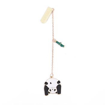 Clip metalic pentru pagină cu Panda – design de desen animat, inimă, cadou pentru elevi, rechizite culturale și creative