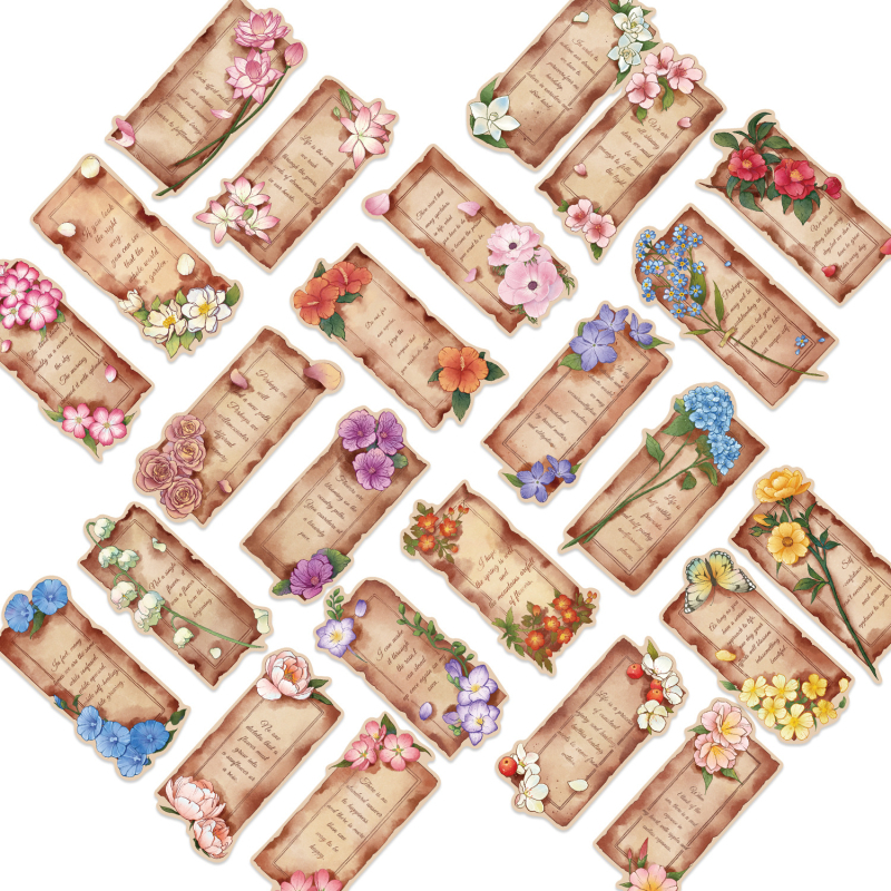 30 de semne de carte din seria retro cu text, decor creativ pentru carduri poștale, carduri din hârtie pentru lectură