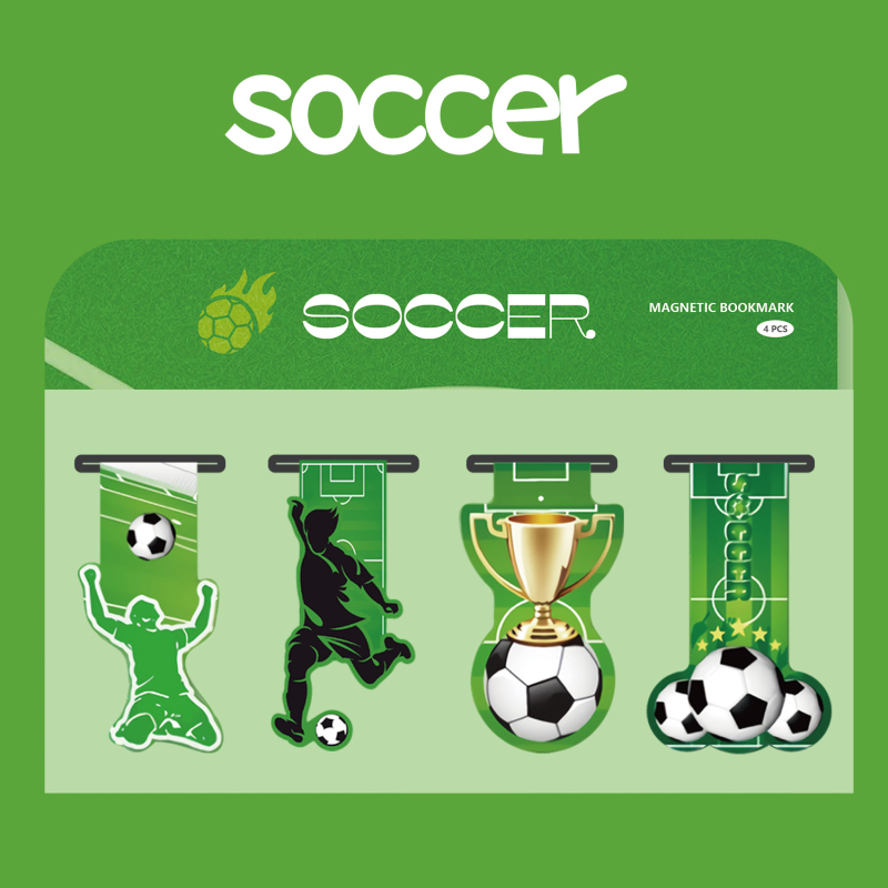 Semn magnetic de pagină – seria Fotbal, clip pentru pagini pentru jurnal