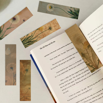 30 semne de carte cu dandelion retro – pentru iubitorii de lectură, cadou și papetărie creativă