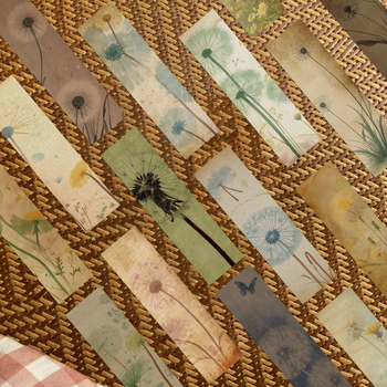 30 semne de carte cu dandelion retro – pentru iubitorii de lectură, cadou și papetărie creativă