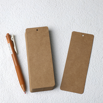 Semn de carte gol cu desen făcut manual pe hârtie groasă – set DIY de artizanat