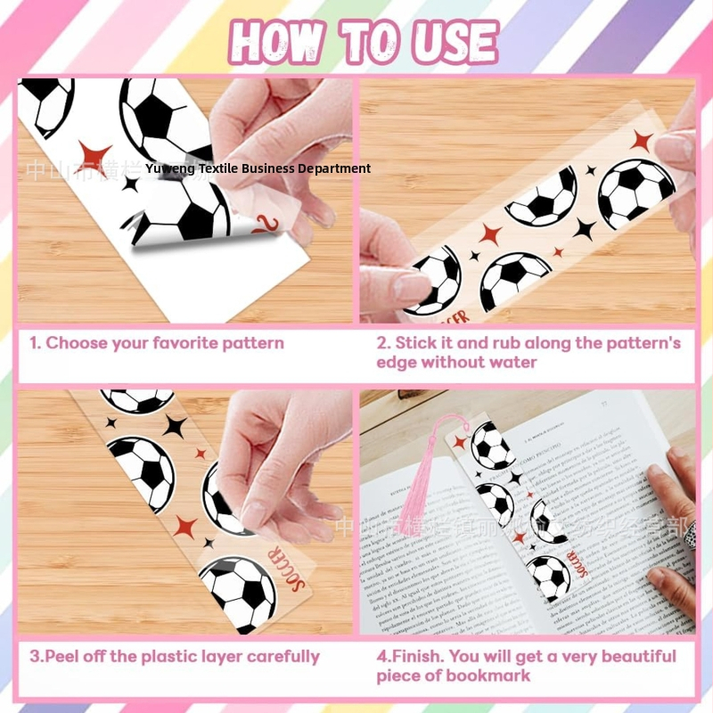 Set de 20 semne de carte 2D din acrilic, cu ciucuri, DIY – cadouri pentru începutul anului școlar