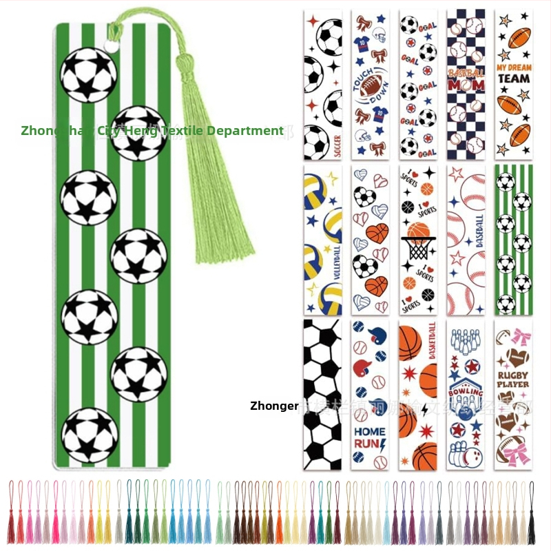 Set de 20 semne de carte 2D din acrilic, cu ciucuri, DIY – cadouri pentru începutul anului școlar