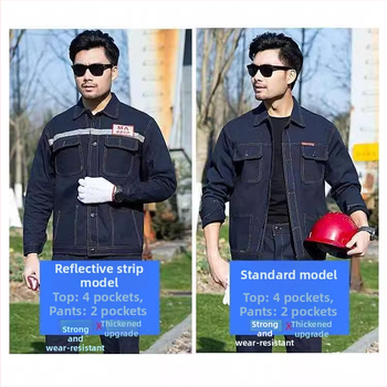 Denim radna odjeća s platnenim zaštitnim kombinezonom za zavarivanje