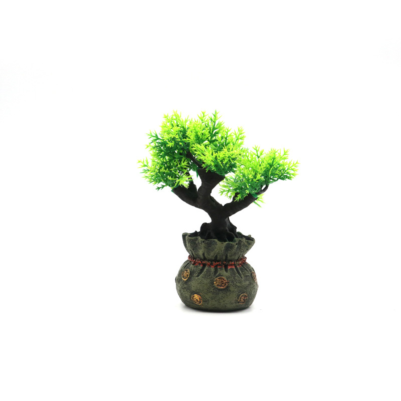 Feng Shui bonsai ukras od smole za akvarij – kućica, drvo novca, pejzažni ukras za stol