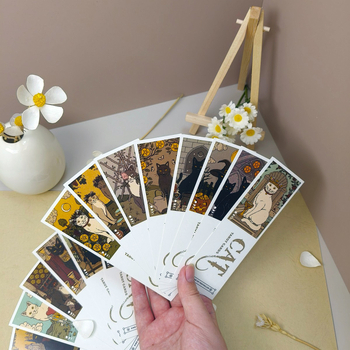 Set de 18 semne de carte cu temă retro Tarot și pisici, pentru caiete și papetărie, accesorii decorative DIY