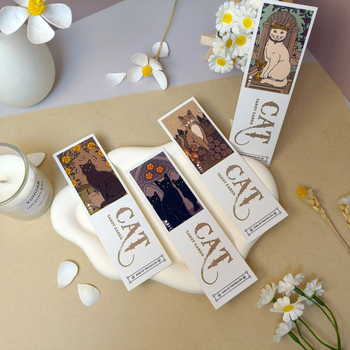 Set de 18 semne de carte cu temă retro Tarot și pisici, pentru caiete și papetărie, accesorii decorative DIY