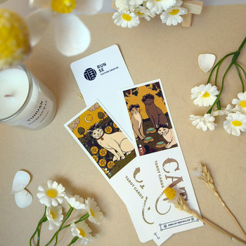 Set de 18 semne de carte cu temă retro Tarot și pisici, pentru caiete și papetărie, accesorii decorative DIY