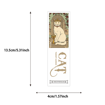 Set de 18 semne de carte cu temă retro Tarot și pisici, pentru caiete și papetărie, accesorii decorative DIY