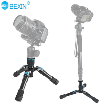 Επιτραπέζιος τρίποδας για DSLR κάμερα με βάση μονόποδου και μικρή βάση για selfie με κινητό