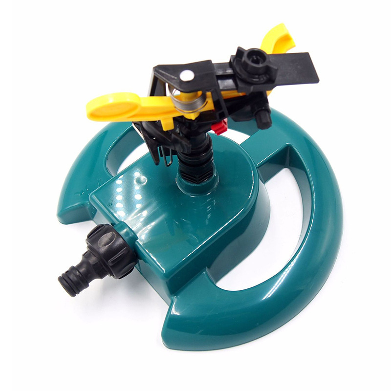 Sprinkler rotativ 360° cu rază lungă – irigare automată, instrument de udare pentru grădină, set din 3 piese, rază 10–18 m