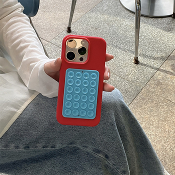 Carcasă TPU pentru iPhone cu oglindă inimă și ventuză, design color-block, protecție anti-cadere, pentru seria iPhone 13/14