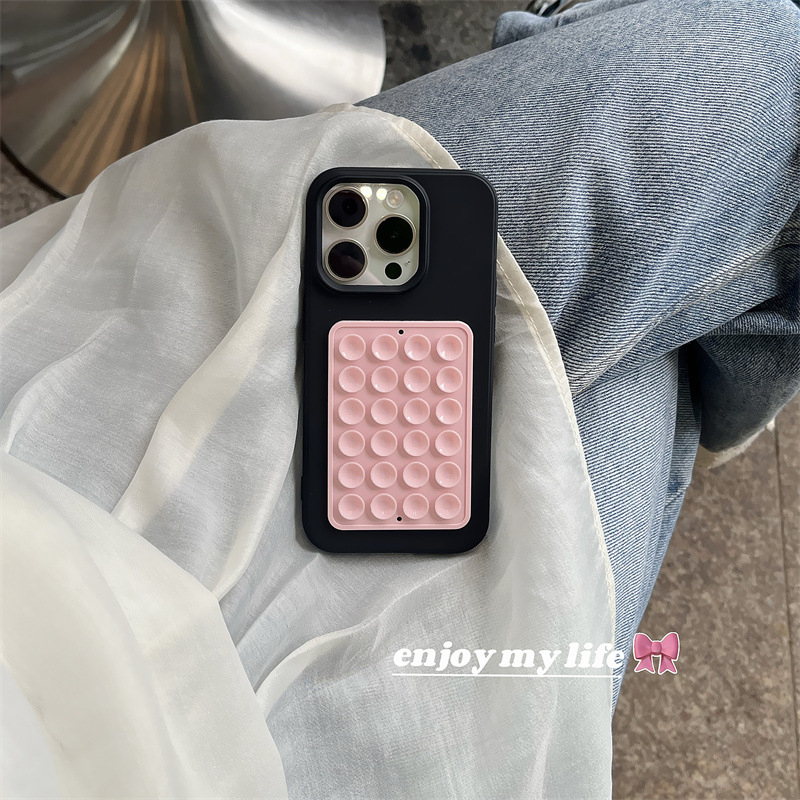 Carcasă TPU pentru iPhone cu oglindă inimă și ventuză, design color-block, protecție anti-cadere, pentru seria iPhone 13/14