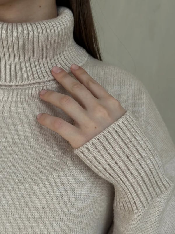 Γυναικείο oversized πουλόβερ με στρογγυλό λαιμό