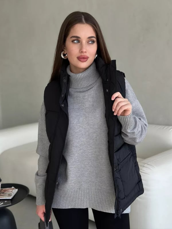 Γυναικείο oversized πουλόβερ με στρογγυλό λαιμό