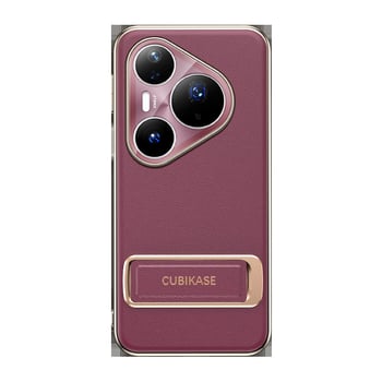 Huawei Pura80 Ultra futrola s remenom za zglob i okretljivim držačem — Napa koža, elektroplatirani završni sloj