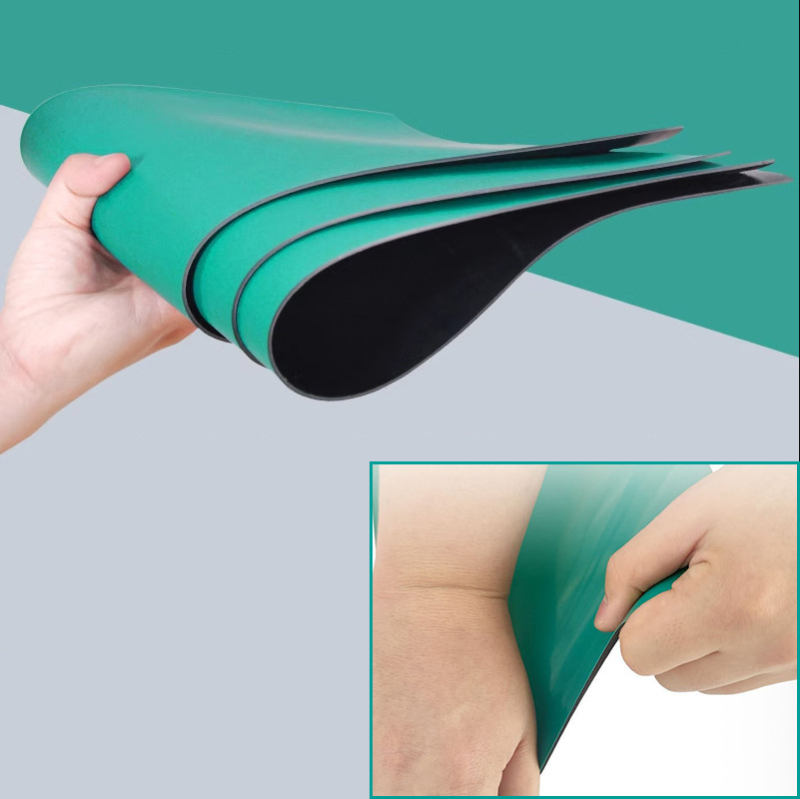 Covor anti-static pentru masă de lucru, ecologic, fără miros, rezistent la temperaturi înalte și uzură, suprafață mată pentru laborator și spațiu de lucru, PVC