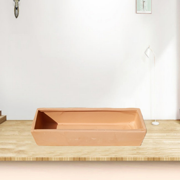 Ghiveci dreptunghiular pentru suculente, din ceramică roșie, în stil nordic, rotund și colorat, ceramică respirabilă