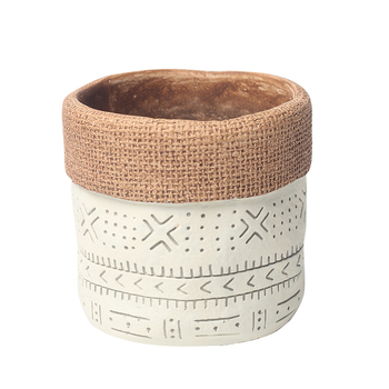 Ghiveci circular ceramic, în stil Nordic, pentru plante verzi (Pothos), design retro