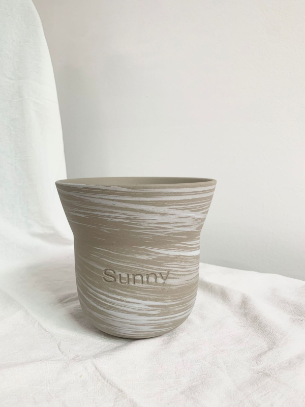 Ghivece ceramice în stil coreean pentru plante verzi, vase din lut texturate pentru orhidee și ferigi, neglazurate, pe birou cu culoare contrastantă