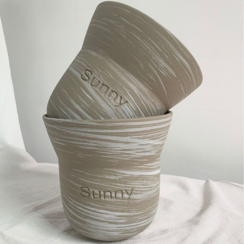 Ghivece ceramice în stil coreean pentru plante verzi, vase din lut texturate pentru orhidee și ferigi, neglazurate, pe birou cu culoare contrastantă