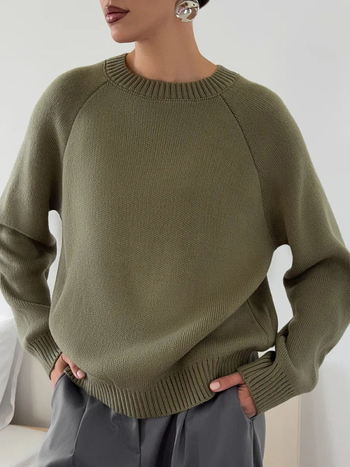 Női oversized pulóver, laza kötött felső