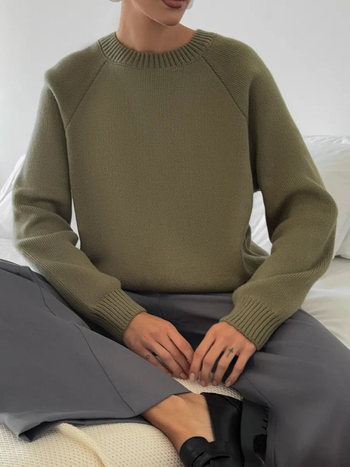 Női oversized pulóver, laza kötött felső