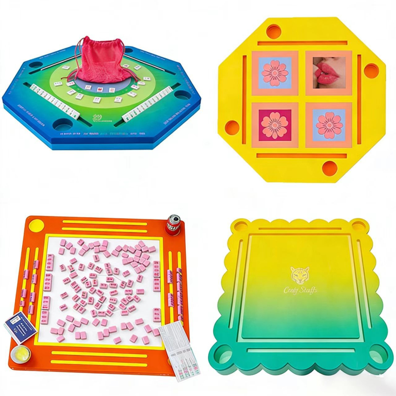 Masă plutitoare pentru mahjong pentru piscină, masă de joc 2 în 1 mahjong și poker pentru plajă și băi termale