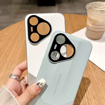 Carcasă protecție din piele sintetică, model lychee, pentru Huawei Pura80Pro și P70, acoperire completă, anti-cadere