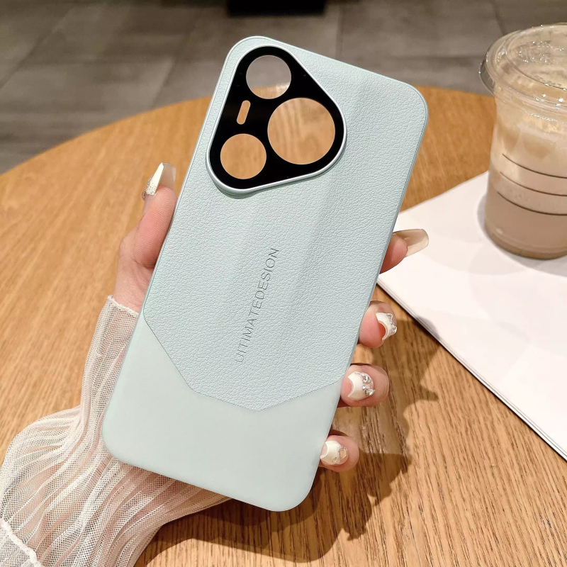 Carcasă protecție din piele sintetică, model lychee, pentru Huawei Pura80Pro și P70, acoperire completă, anti-cadere