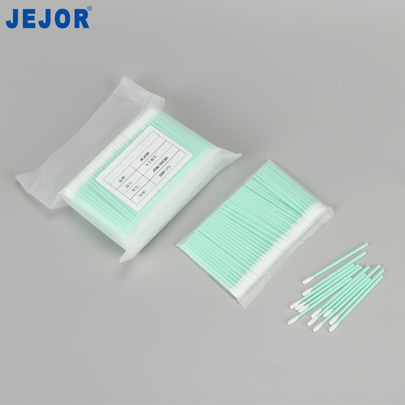 Bețișor de șters cu cap de material fără praf, tampon din bumbac anti-static pentru electronice, curățare în spații curate