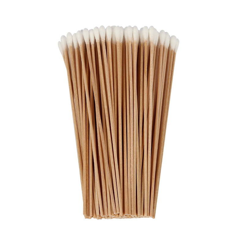 Bețișor din lemn industrial cu vată, 6 inch / 15 cm, curățare fără praf a lentilelor UV optice, antistatice