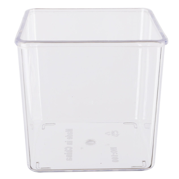 Ghiveci transparent pătrat din plastic pentru plante, potrivit pentru pervaz și balcon